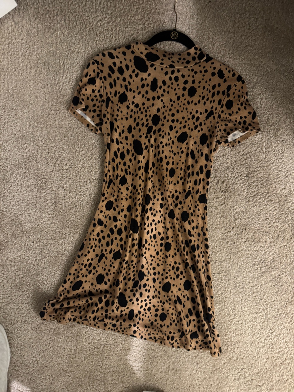 Cheetah print mini dress